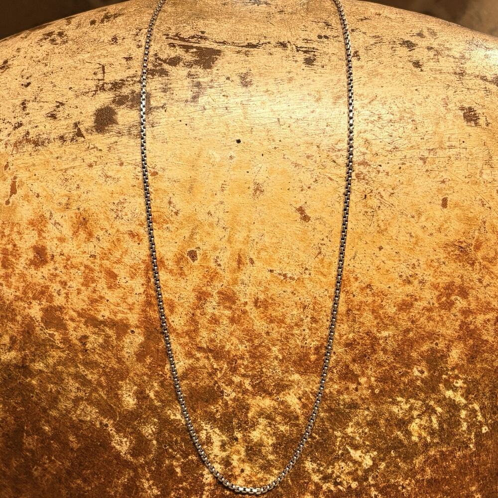Unisex John Hardy JAI Sterling Silver Box Chain 2.7mm 24 Inch Lobster Closure